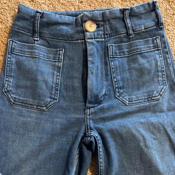 Anthropologie Blue Flare Wide Leg Jeans - Picture 3 of 7